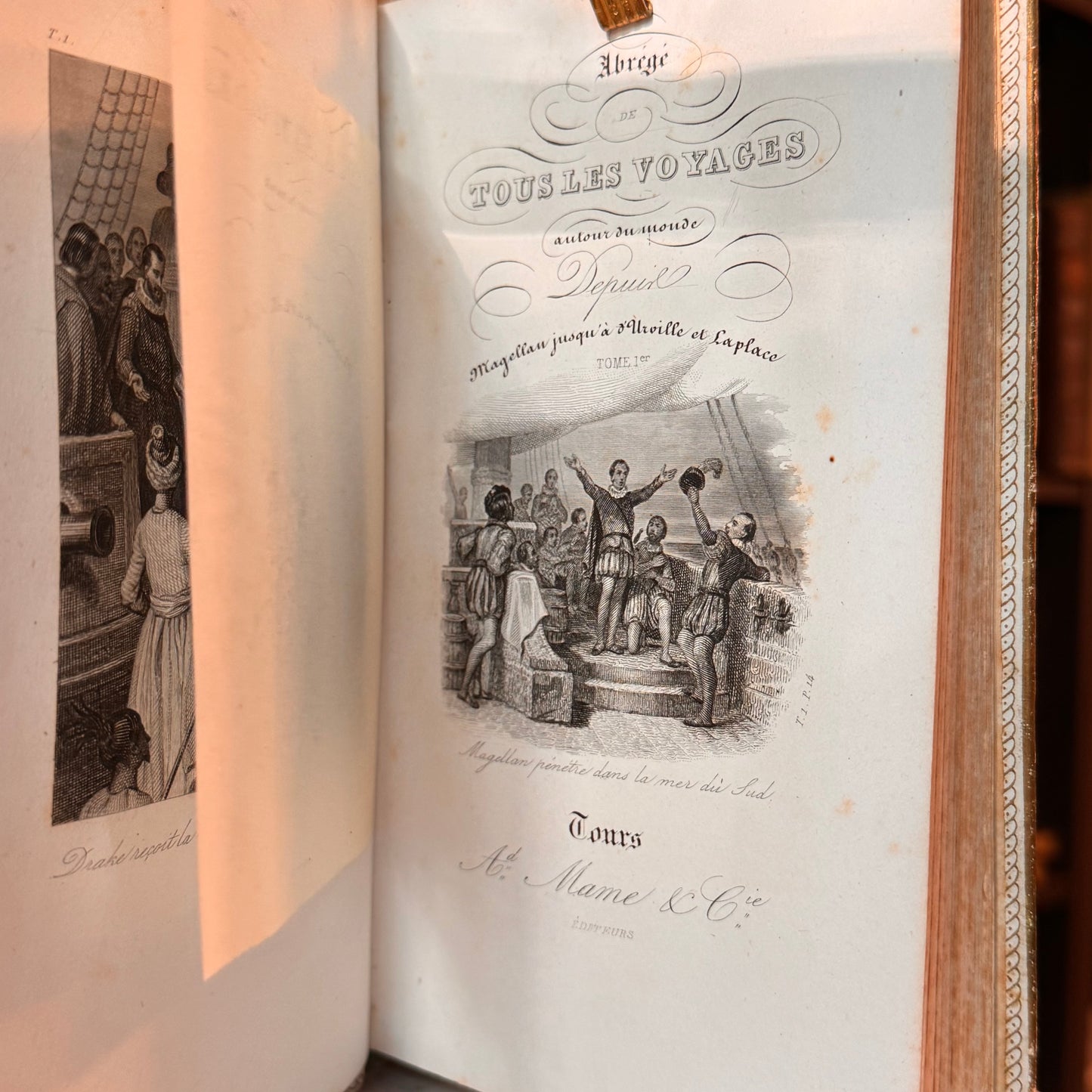 1850 French Cartonnage Binding – Voyages Around the World (Translated from French)
