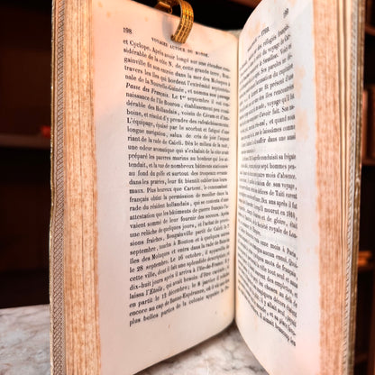 1850 French Cartonnage Binding – Voyages Around the World (Translated from French)