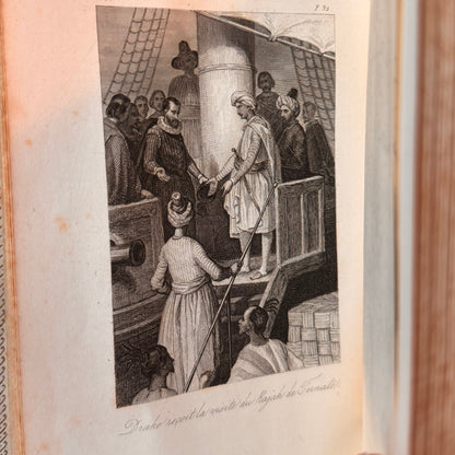 1850 French Cartonnage Binding – Voyages Around the World (Translated from French)