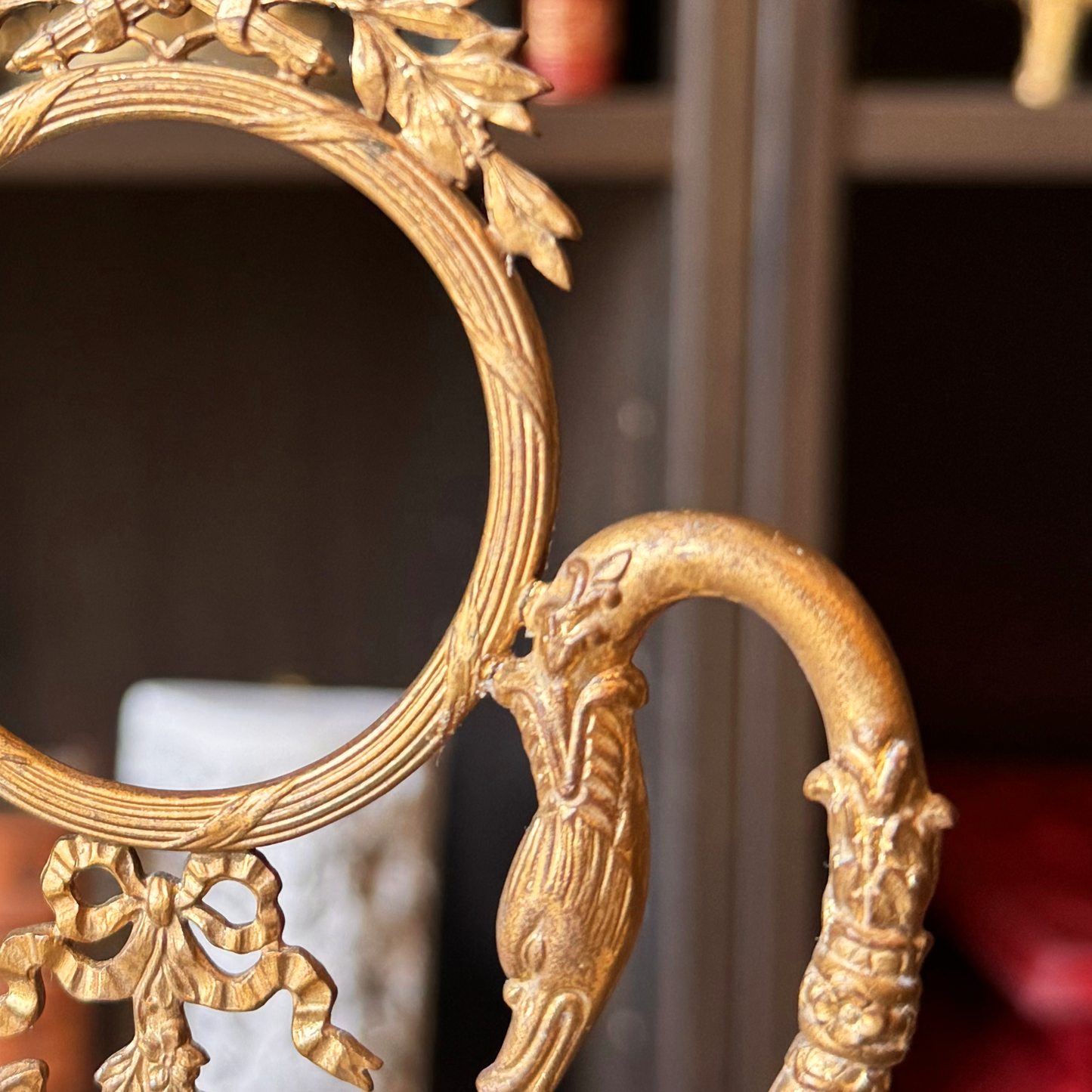 Antique Gilded Swan Catchall and Pocket Watch Display