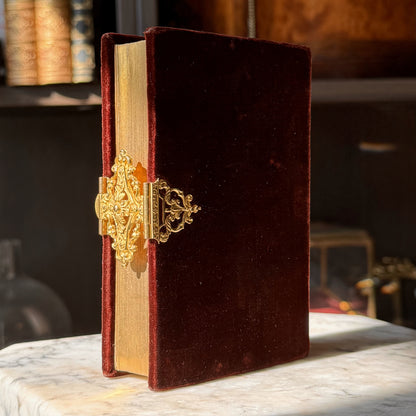 Antique French Velvet Prayer Book (Petit Paroissien) with Clasp