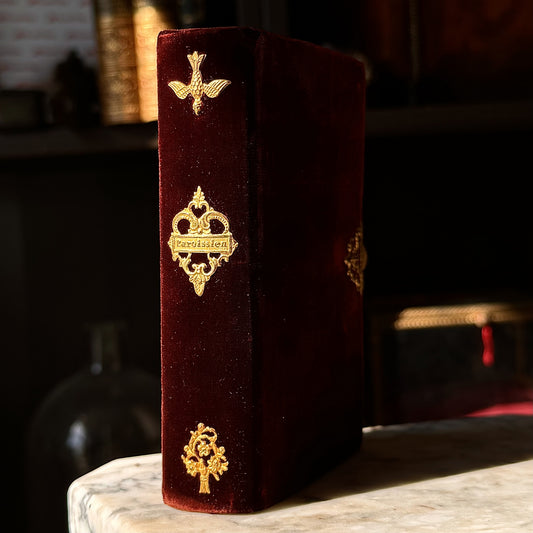 Antique French Velvet Prayer Book (Petit Paroissien) with Clasp