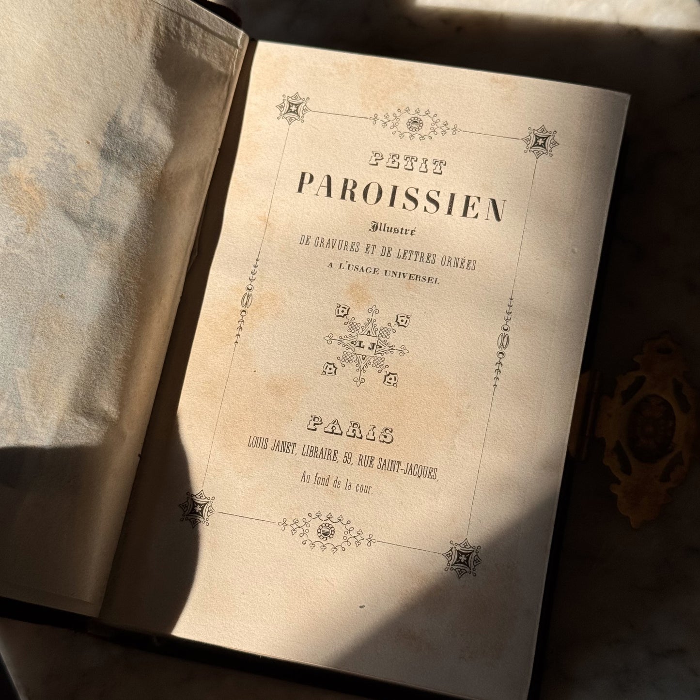 Antique French Velvet Prayer Book (Petit Paroissien) with Clasp
