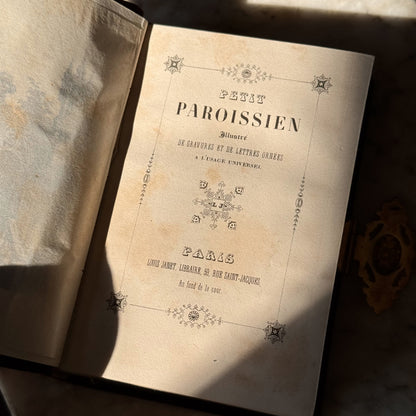 Antique French Velvet Prayer Book (Petit Paroissien) with Clasp
