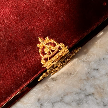 Antique French Velvet Prayer Book (Petit Paroissien) with Clasp