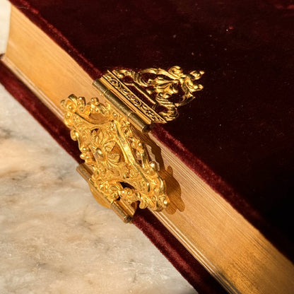 Antique French Velvet Prayer Book (Petit Paroissien) with Clasp