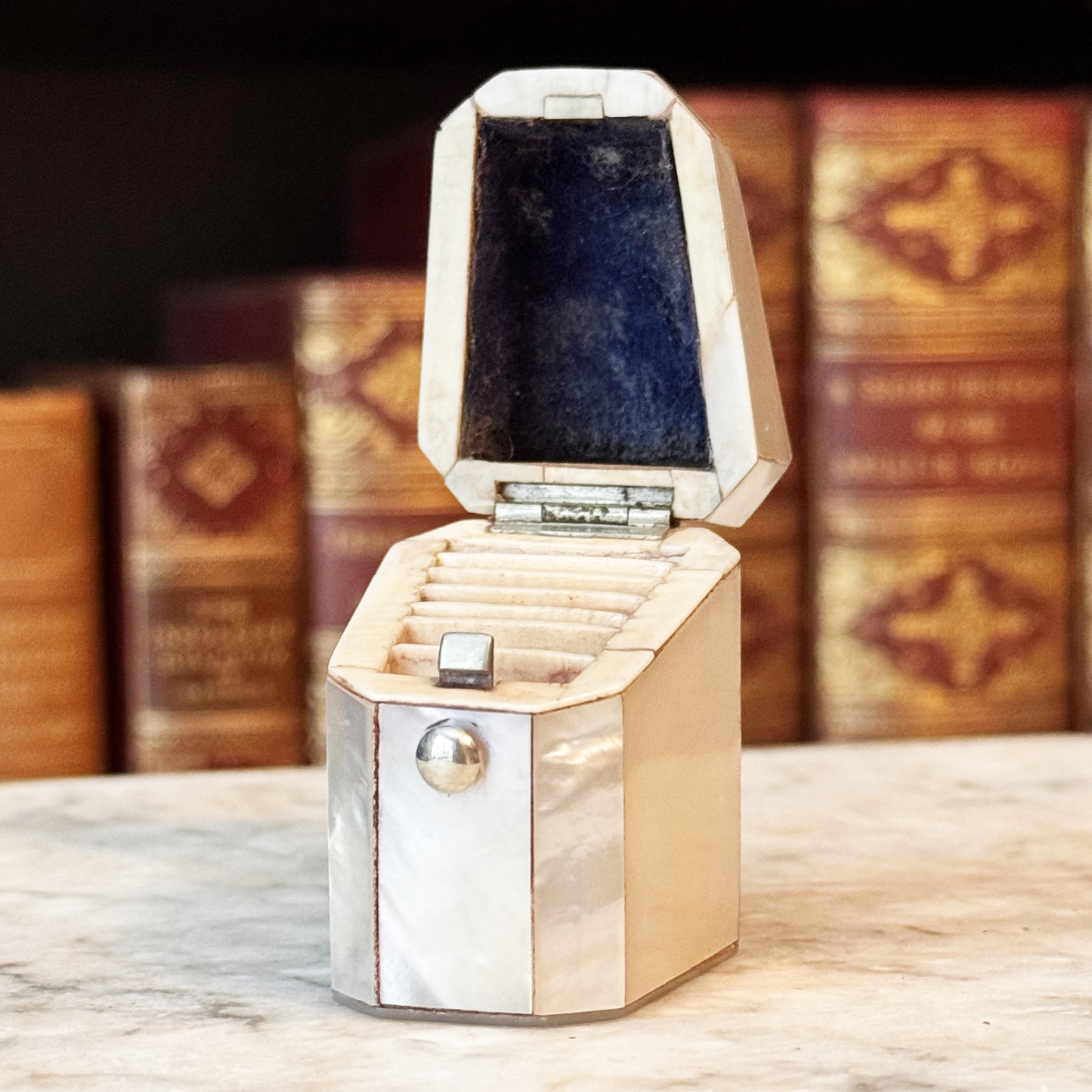 19th Century Mother-of-Pearl Needle/Thimble Box