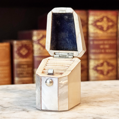 19th Century Mother-of-Pearl Needle/Thimble Box