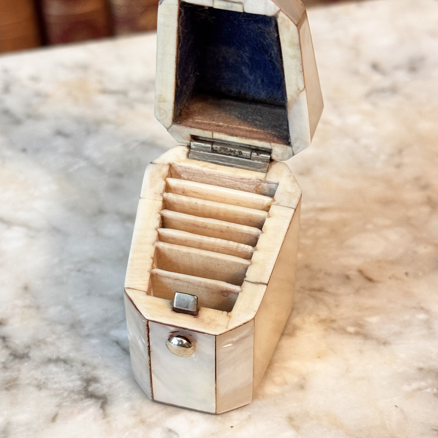 19th Century Mother-of-Pearl Needle/Thimble Box