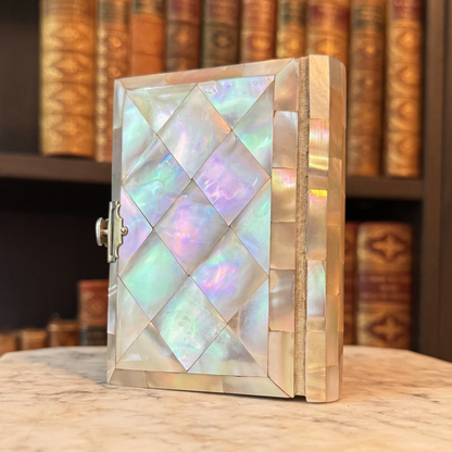 1886 Mother-of-Pearl Bound French Religious Book With Clasp