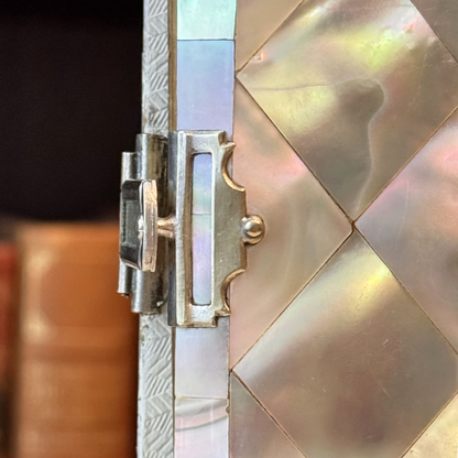 1886 Mother-of-Pearl Bound French Religious Book With Clasp