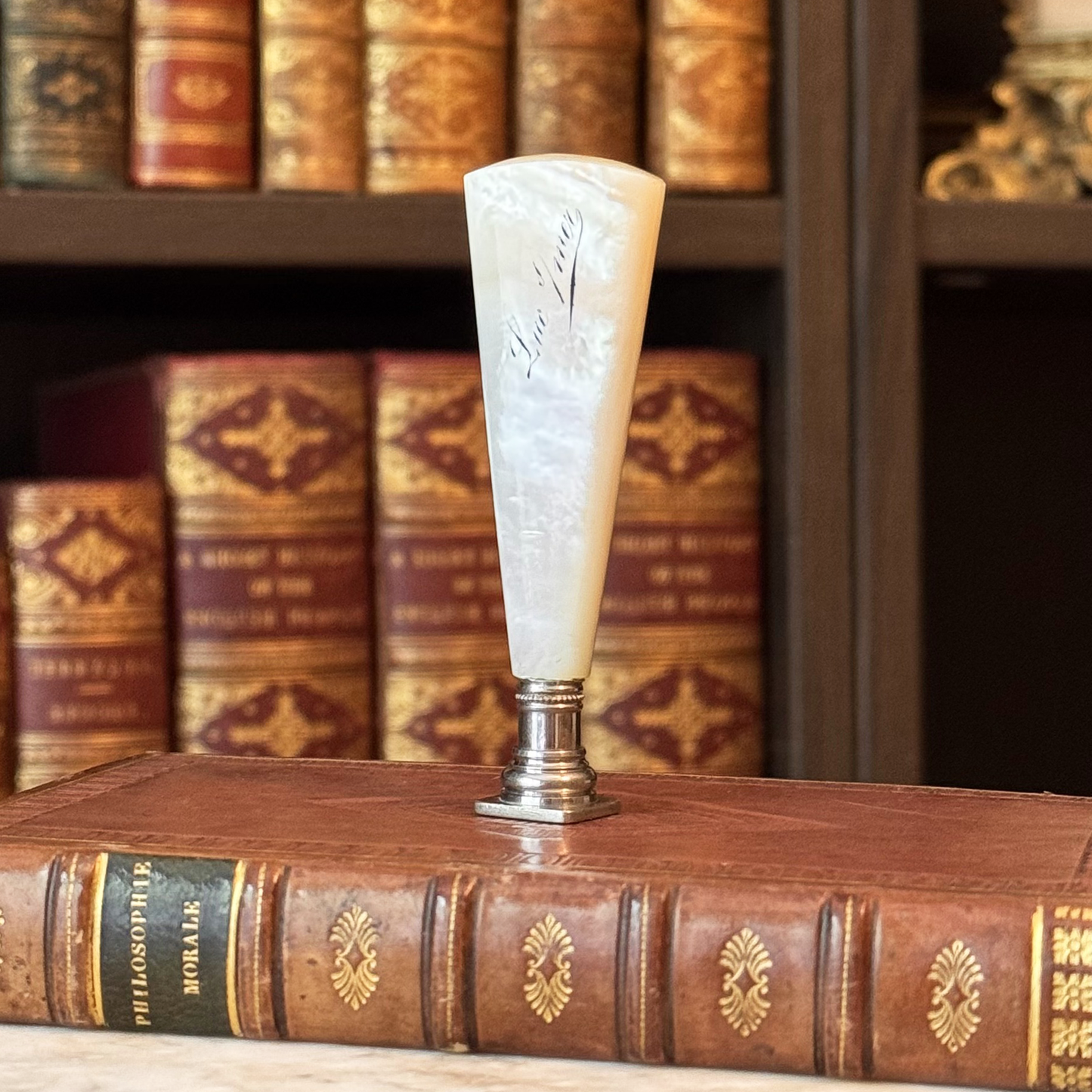 19th Century Mother-of-Pearl Wax Seal