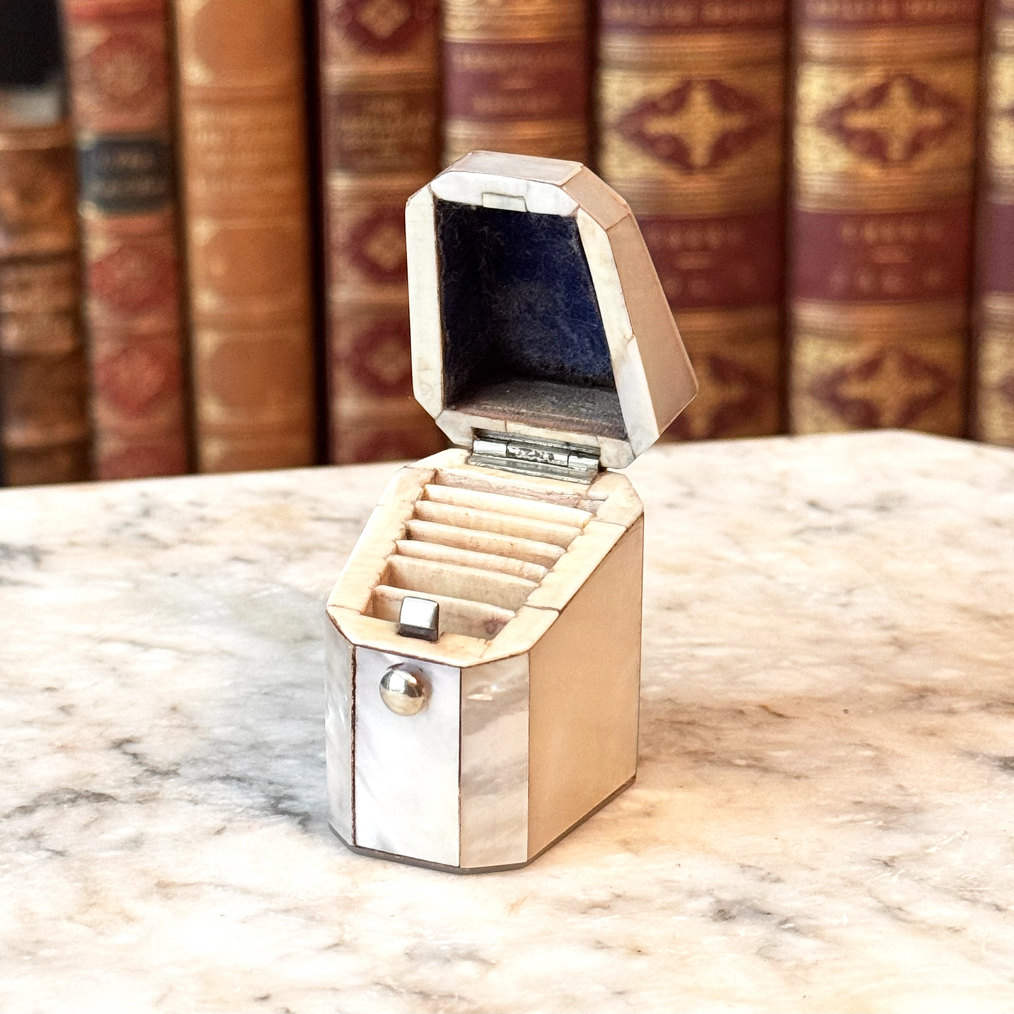 19th Century Mother-of-Pearl Needle/Thimble Box