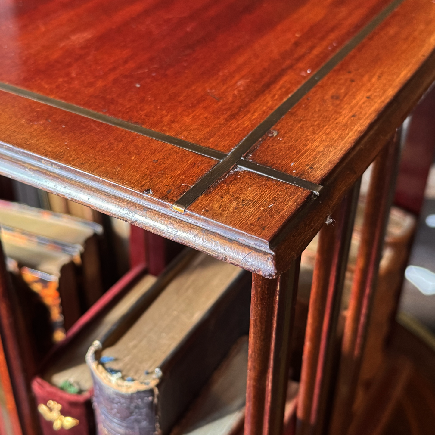Antique Mini Revolving Book Caddy