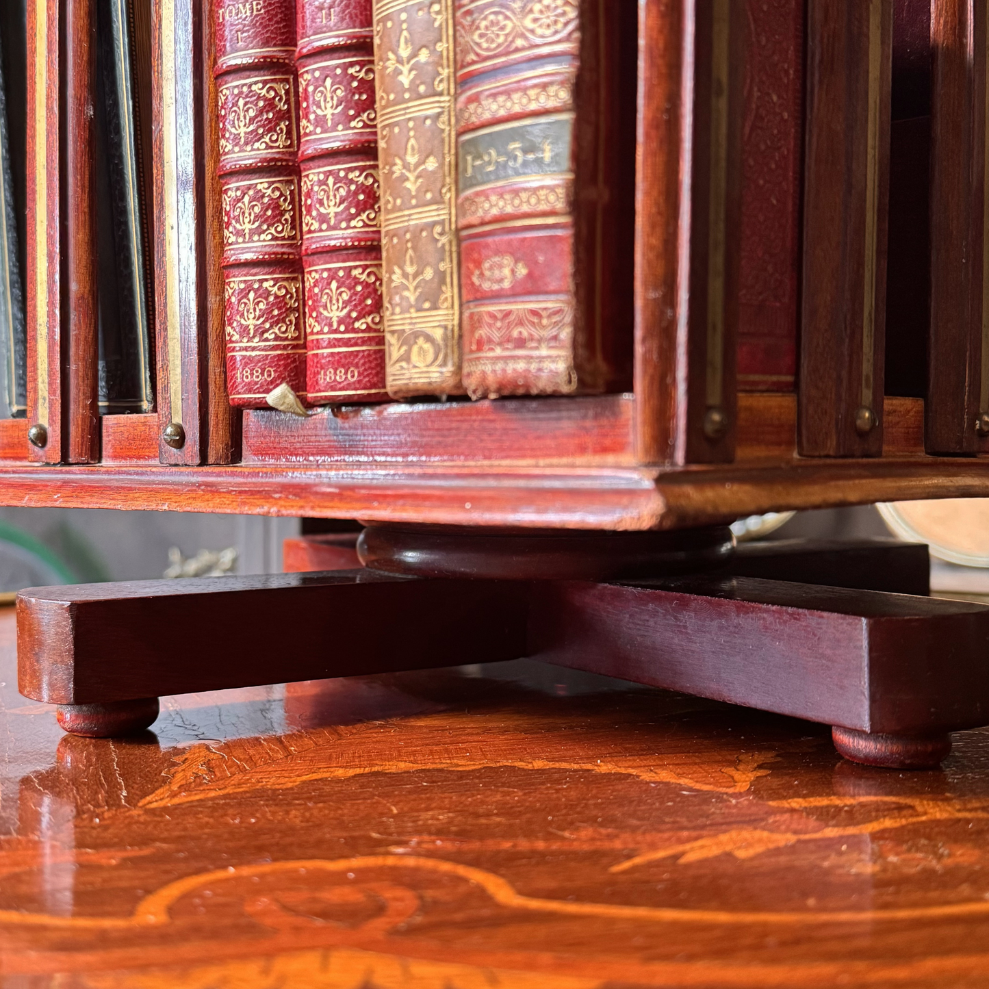 Antique Mini Revolving Book Caddy