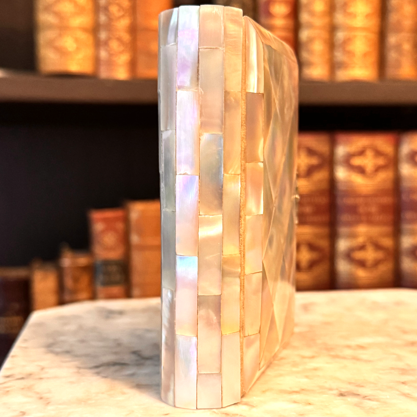 1886 Mother-of-Pearl Bound French Religious Book With Clasp