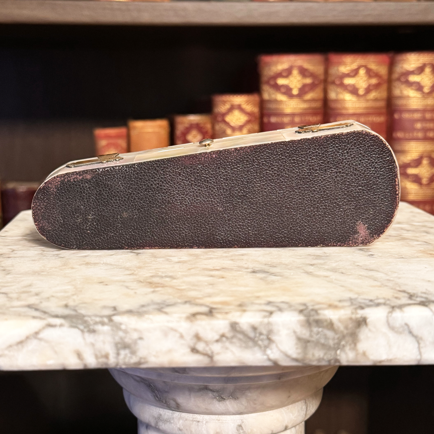 Mother-of-Pearl Inlaid Box With Sterling Silver Appliqués