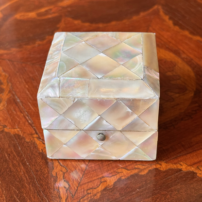 Antique Mother of Pearl Scent Box