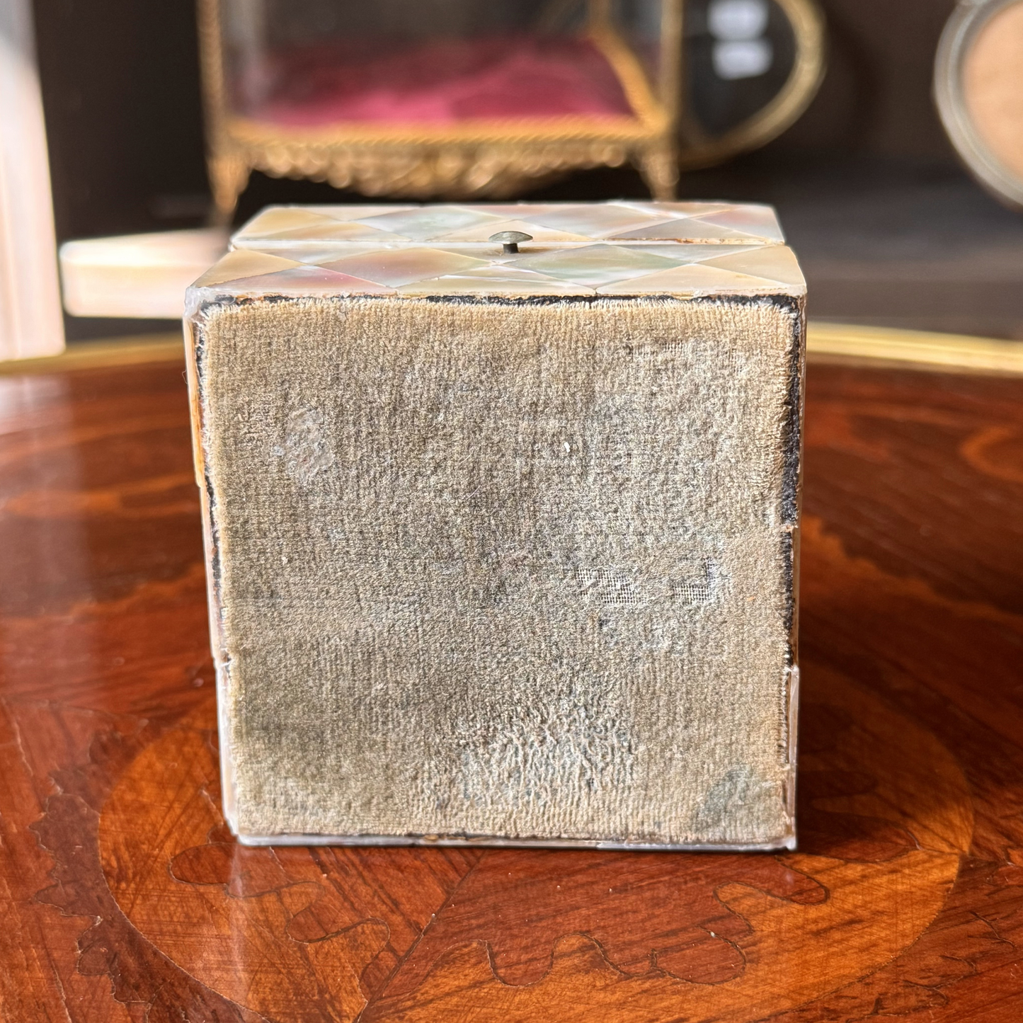 Antique Mother of Pearl Scent Box