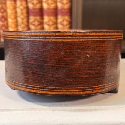Antique Marquetry Footed Wood Riser