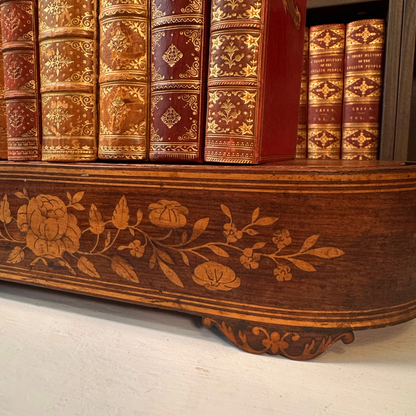 Antique Marquetry Footed Wood Riser