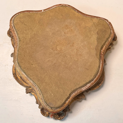 Pair of Antique Ornate Gilt Wood and Gesso Risers