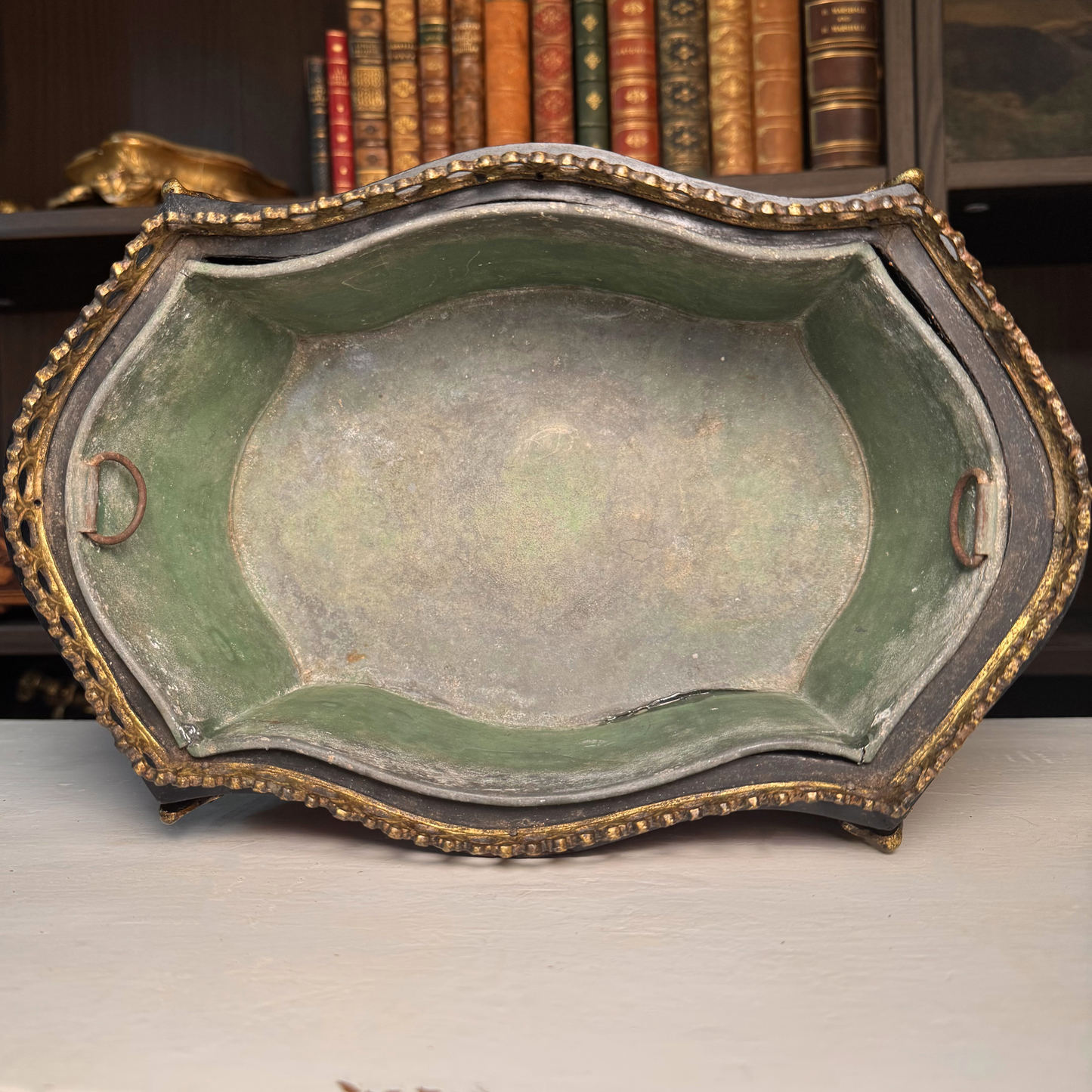Antique Miniature French Marquetry Jardinière