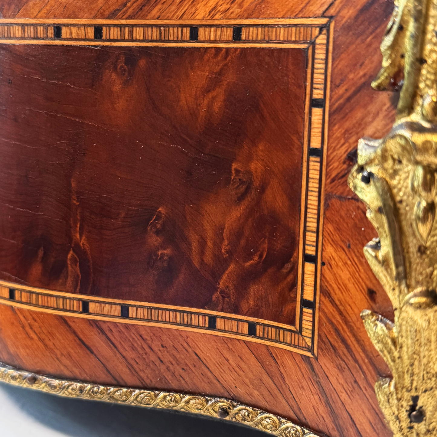 Antique Miniature French Marquetry Jardinière