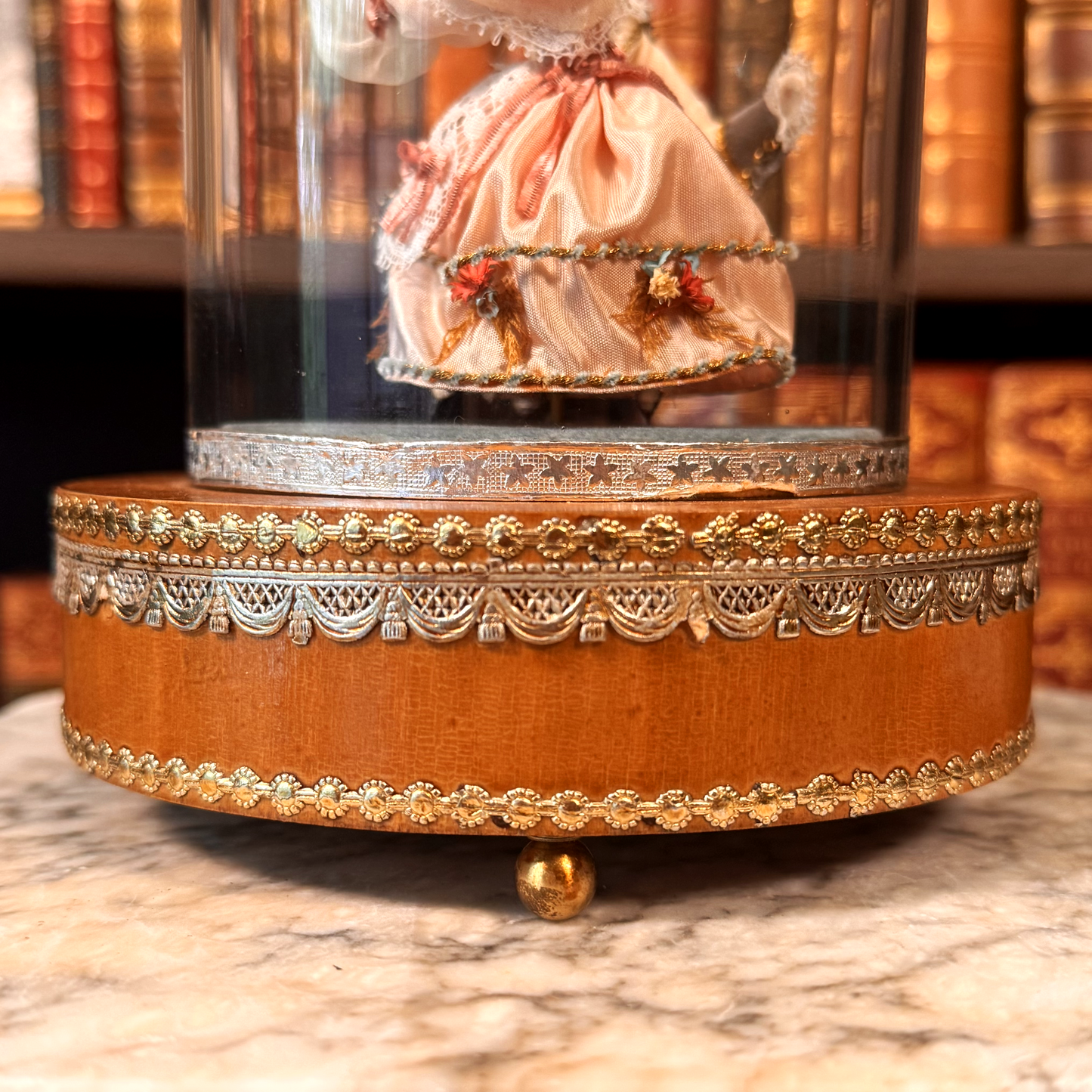 Vintage Reuge-Philippart Danseurs Music Box - Blue Velvet