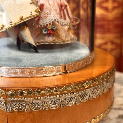 Vintage Reuge-Philippart Danseurs Music Box - Blue Velvet