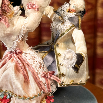 Vintage Reuge-Philippart Danseurs Music Box - Blue Velvet