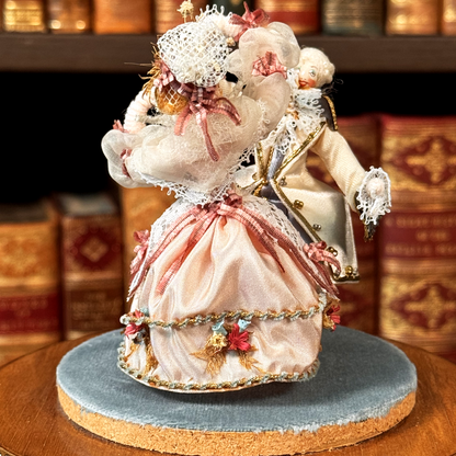 Vintage Reuge-Philippart Danseurs Music Box - Blue Velvet