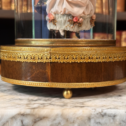 Vintage Reuge-Philippart Danseurs Music Box - Pink Satin