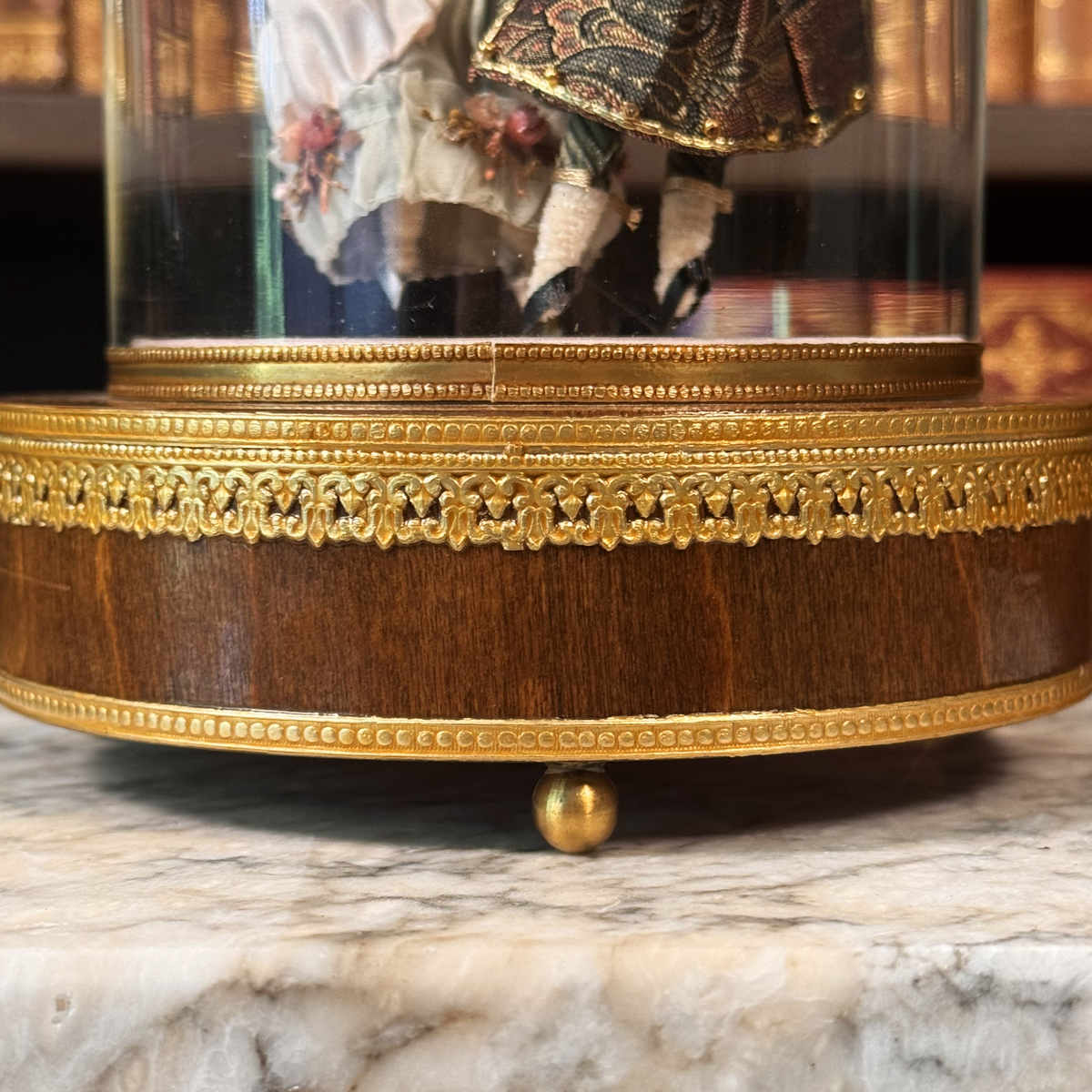 Vintage Reuge-Philippart Danseurs Music Box - Pink Satin