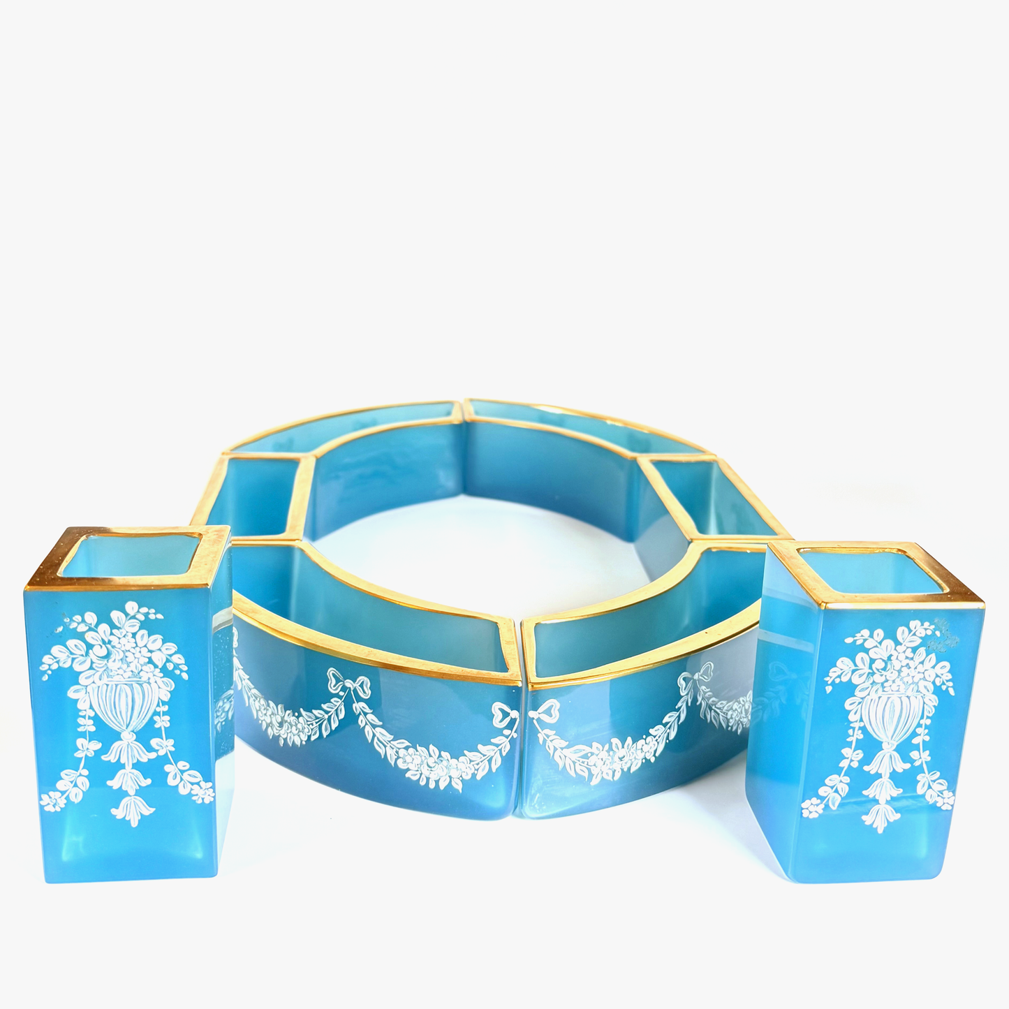 19th-Century French Opaline Glass Set