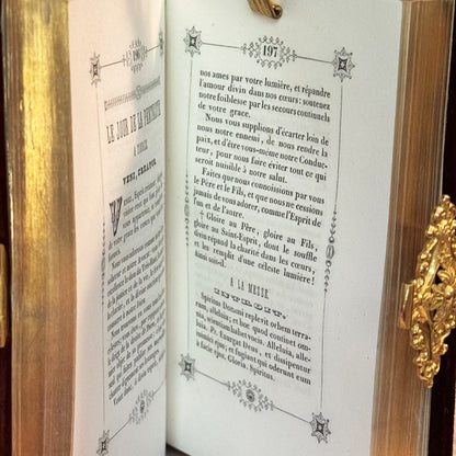 Antique French Velvet Prayer Book (Petit Paroissien) with Clasp