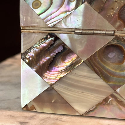 19th Century Antique Mother of Pearl & Abalone Inlay Box