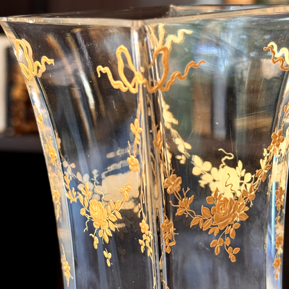 19th Century Mounted Vase with Hand Painted Enamel Details