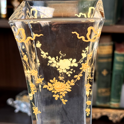 19th Century Mounted Vase with Hand Painted Enamel Details