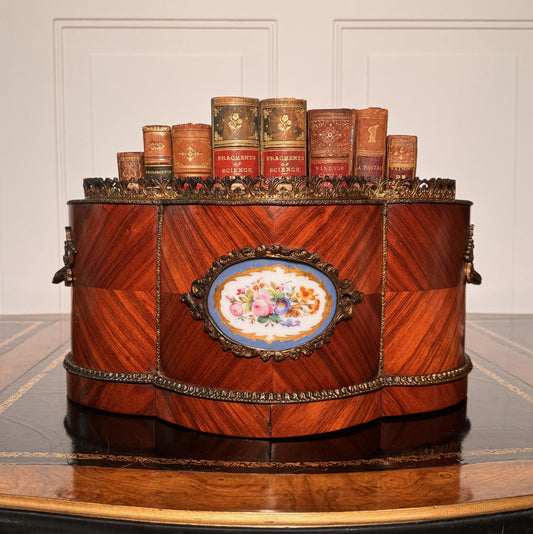 19th Century French Jardinière with Hand-Painted Sèvres-Style Plaque