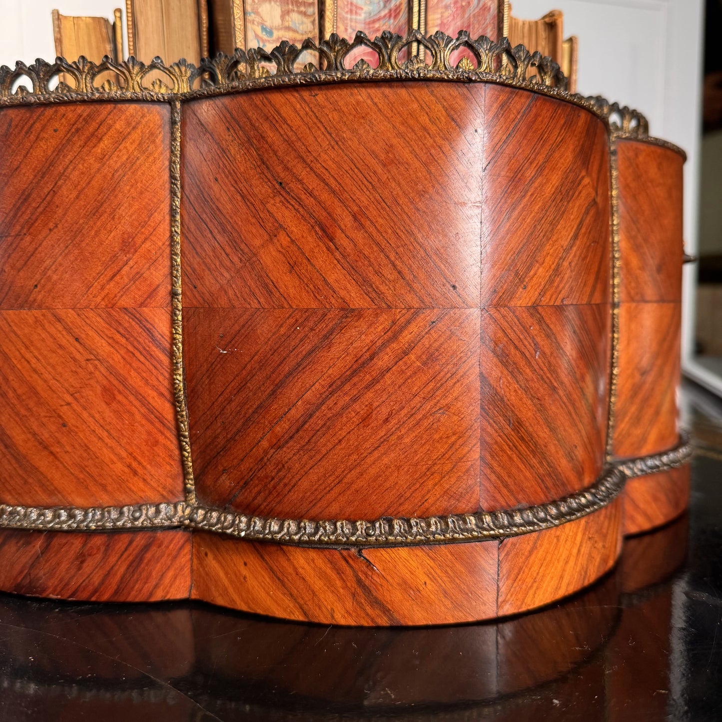 19th Century French Jardinière with Hand-Painted Sèvres-Style Plaque