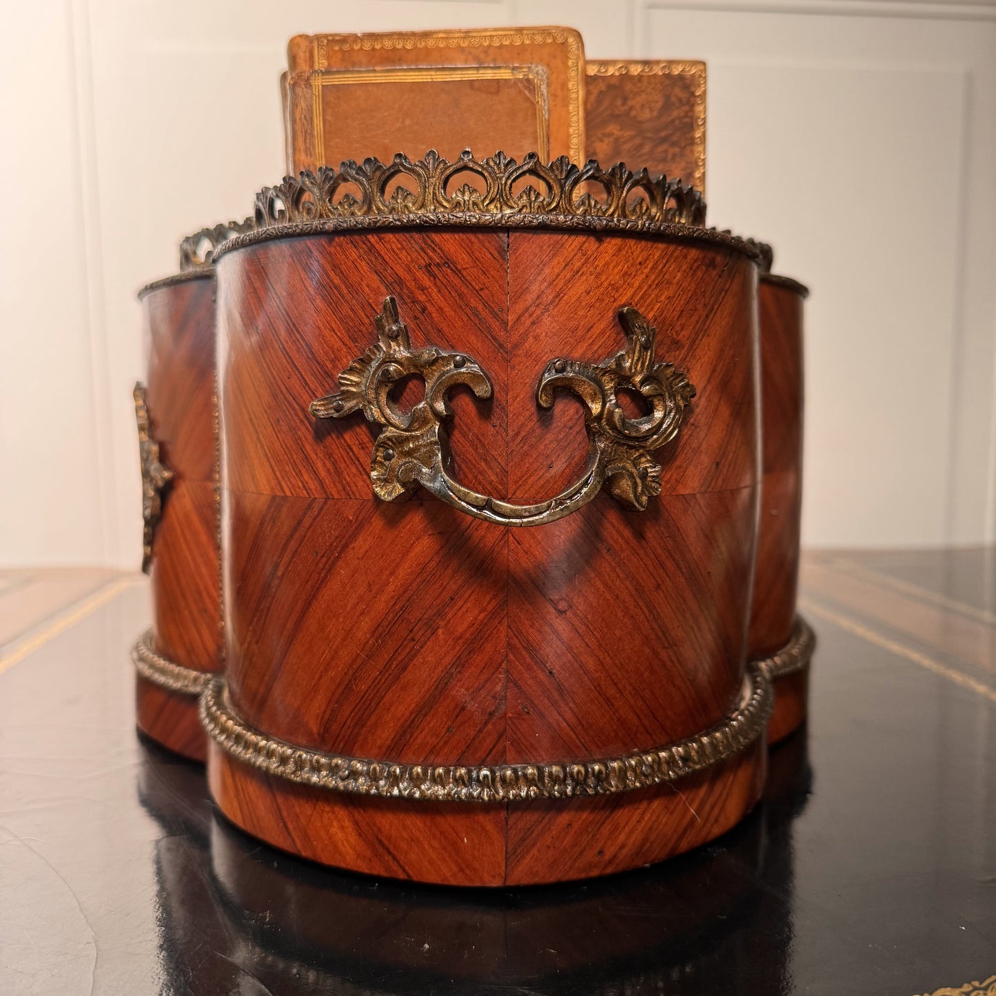 19th Century French Jardinière with Hand-Painted Sèvres-Style Plaque
