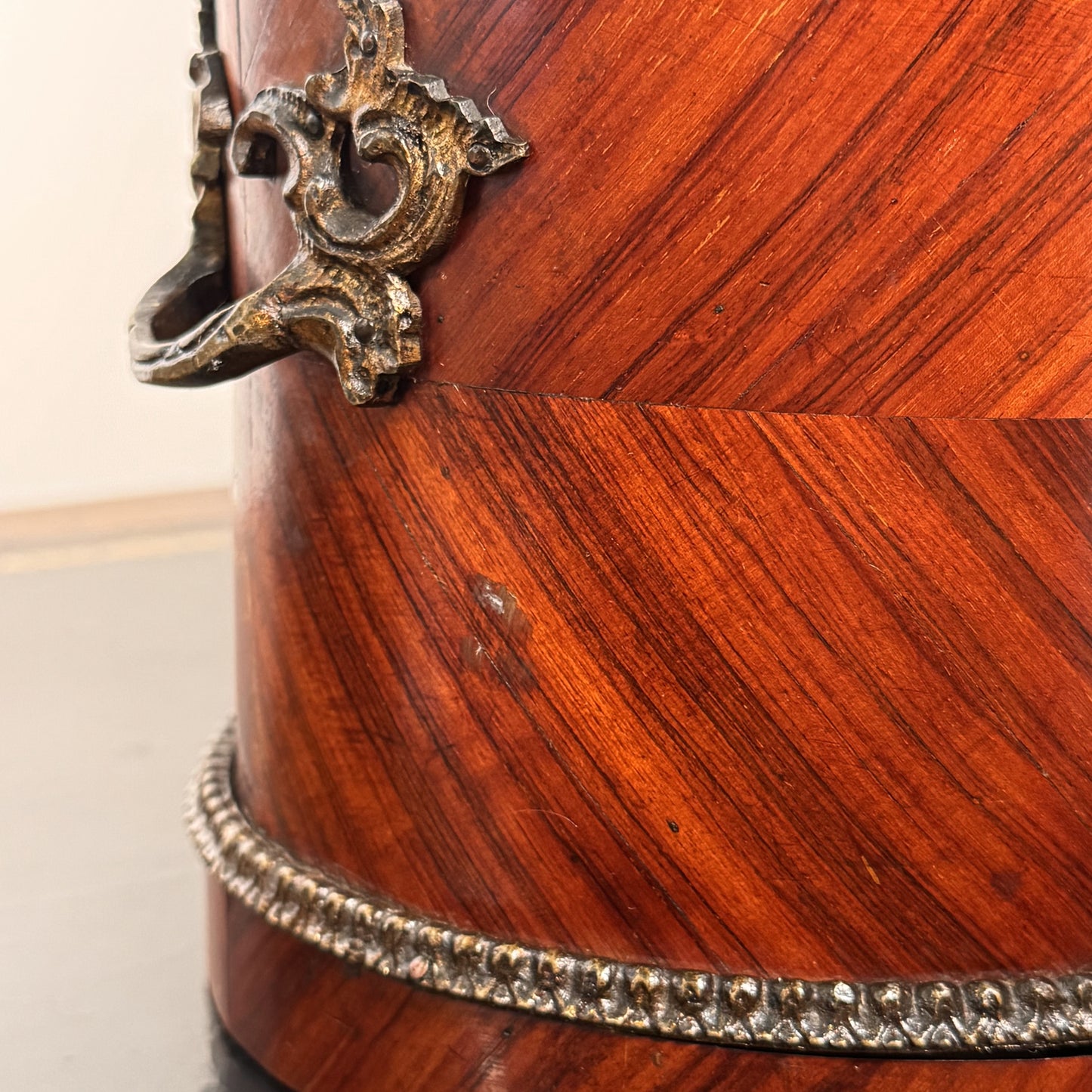 19th Century French Jardinière with Hand-Painted Sèvres-Style Plaque