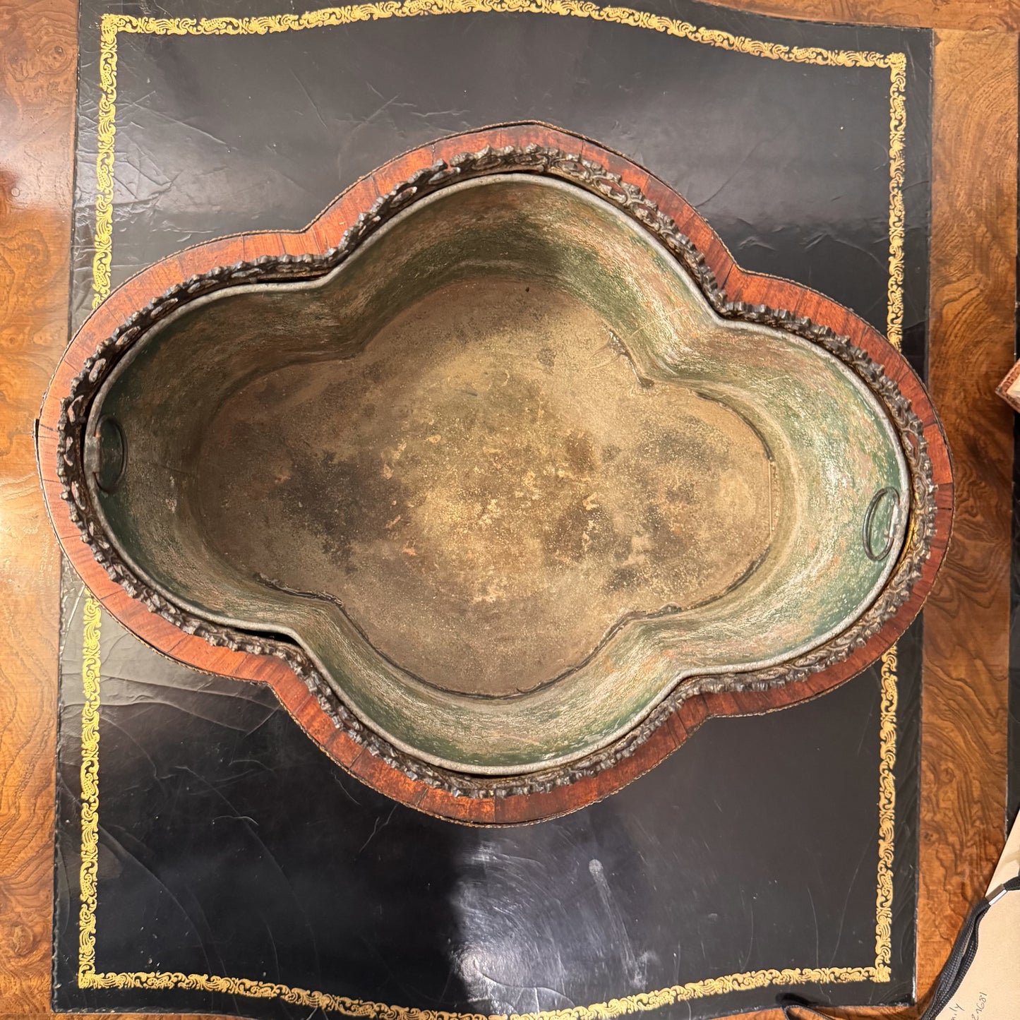 19th Century French Jardinière with Hand-Painted Sèvres-Style Plaque