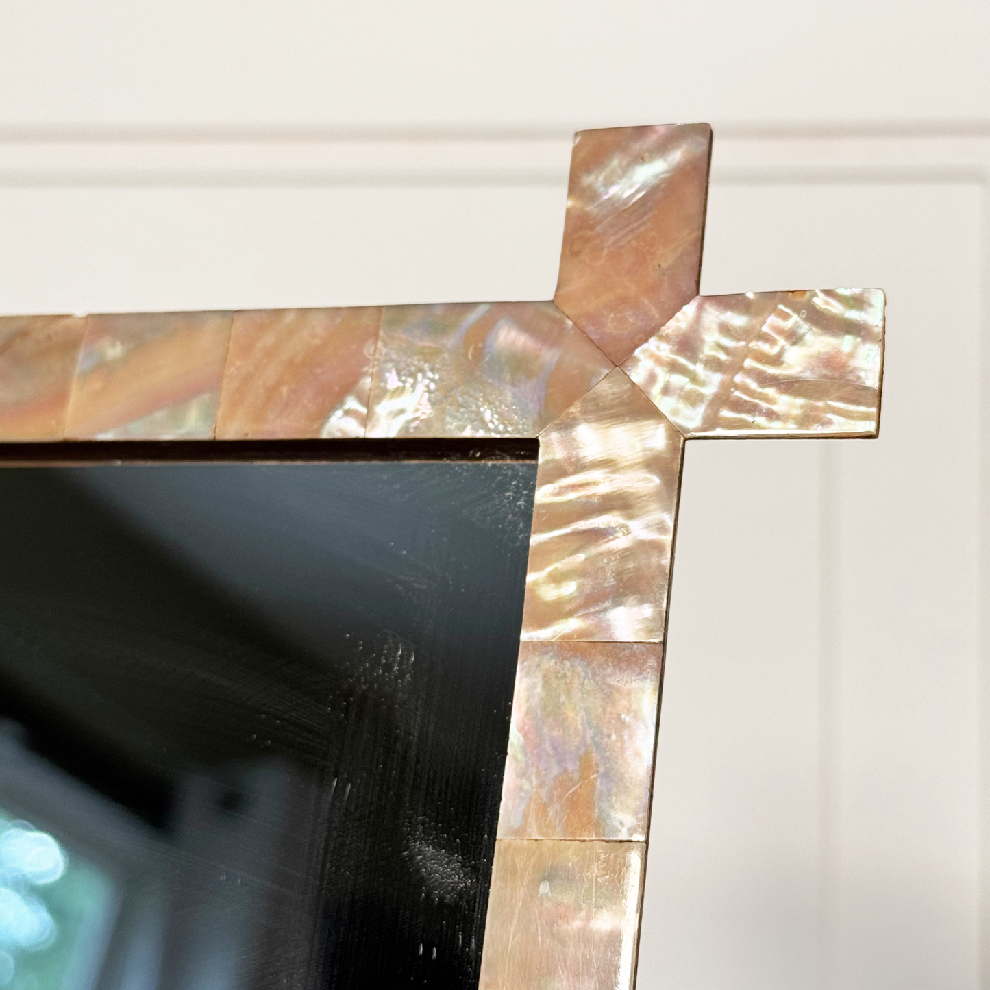 Antique Mother of Pearl Inlay Frame with Mirror