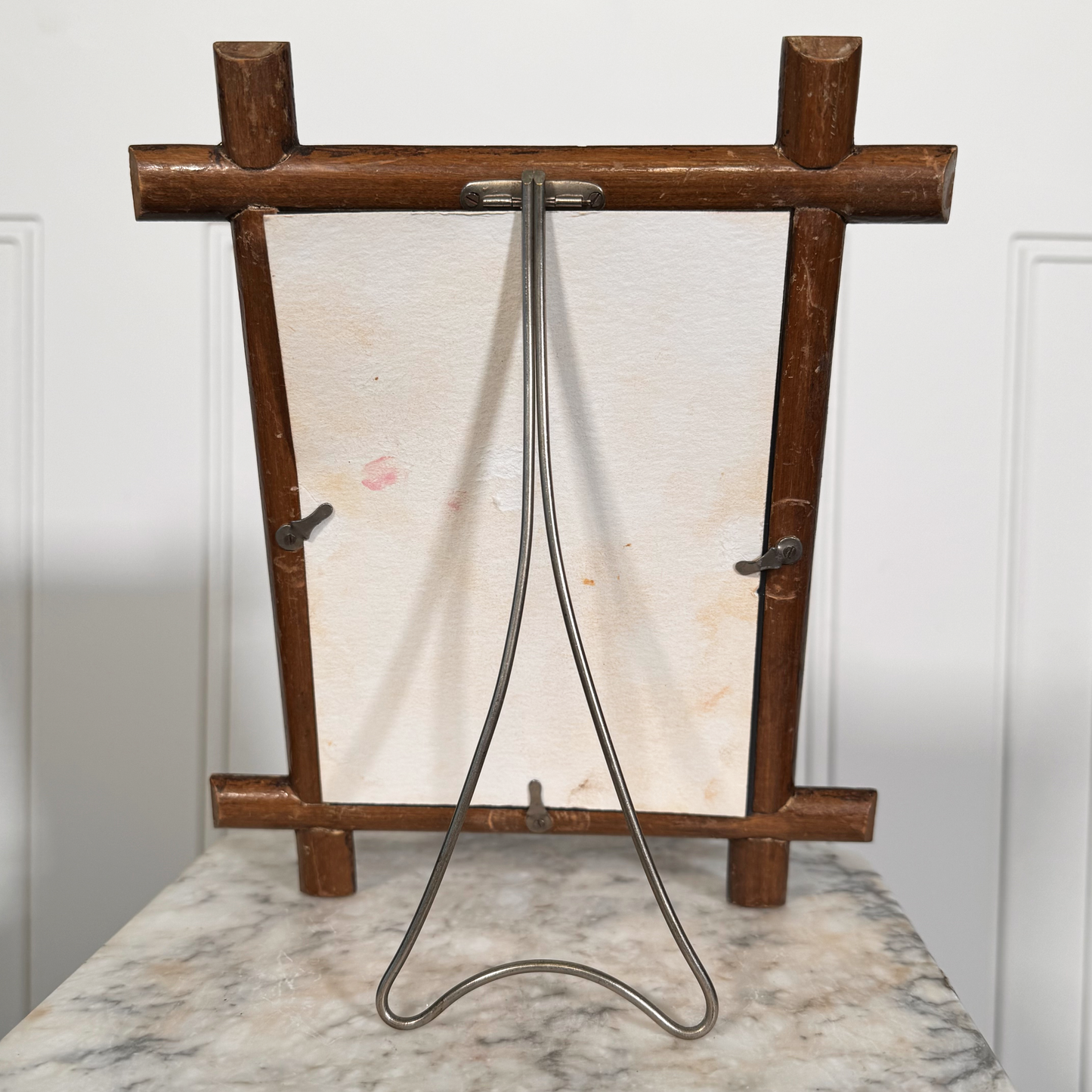 Antique Mother of Pearl Inlay Frame with Mirror