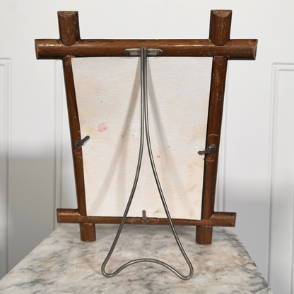 Antique Mother of Pearl Inlay Frame with Mirror