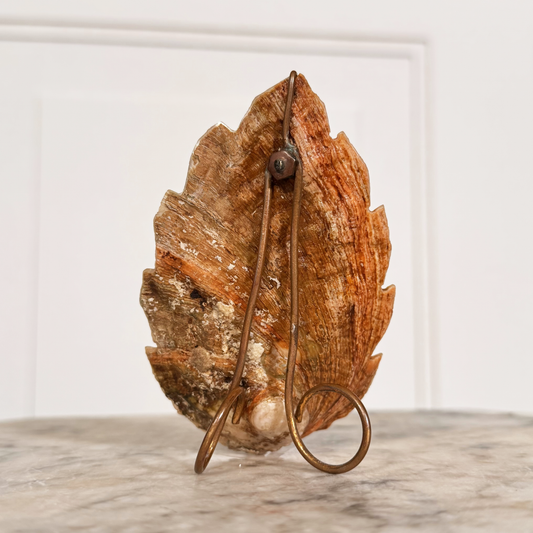 Antique Mother of Pearl Carved Shell Pocket Watch/Jewelry Display
