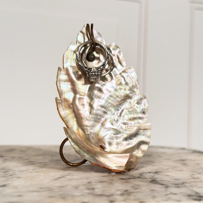 Antique Mother of Pearl Carved Shell Pocket Watch/Jewelry Display