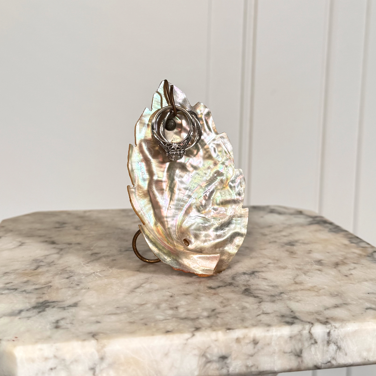 Antique Mother of Pearl Carved Shell Pocket Watch/Jewelry Display